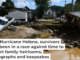 Damage and residual flooding from Mill Creek in the aftermath of Hurricane Helene on Sept. 29, 2024, in Old Fort, N.C. Melissa Sue Gerrits/Getty Images